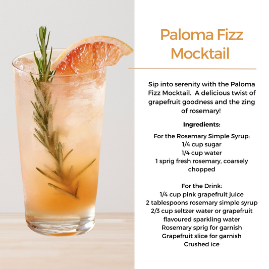 Non-alcoholic Paloma Fizz Mocktail Recipe